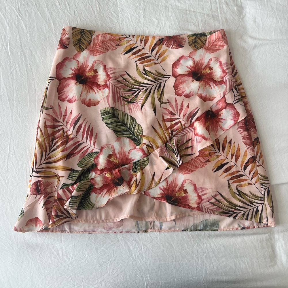 Lulu tropical print skirt